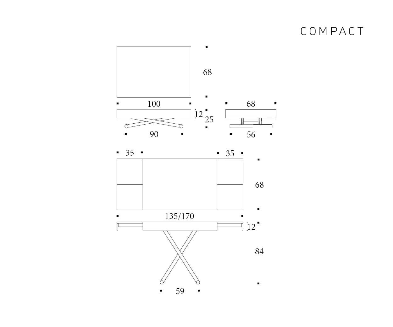 Compact — technische tekening 1
