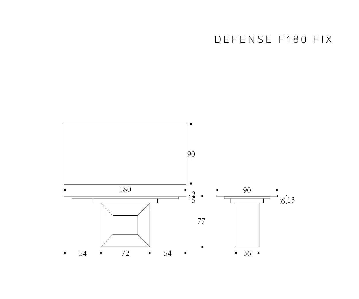 Defense — technische tekening 3