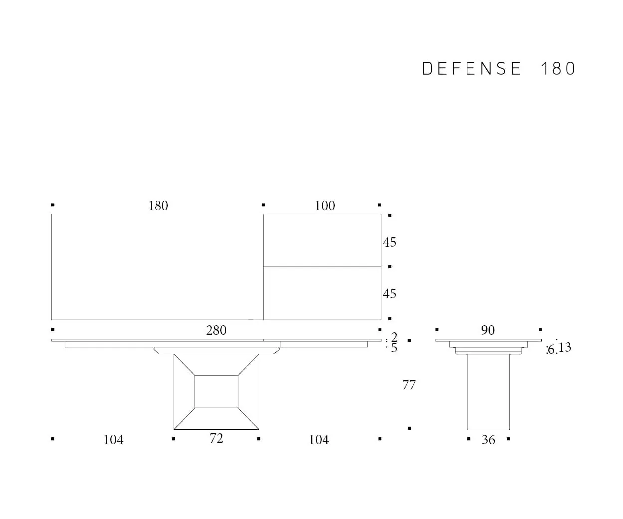 Defense — technische tekening 2