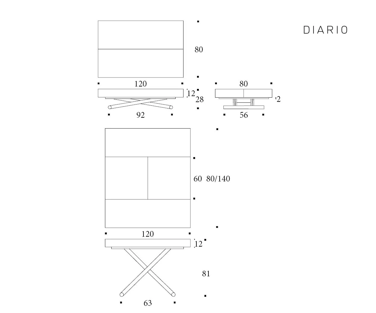 Diario — technische tekening 1