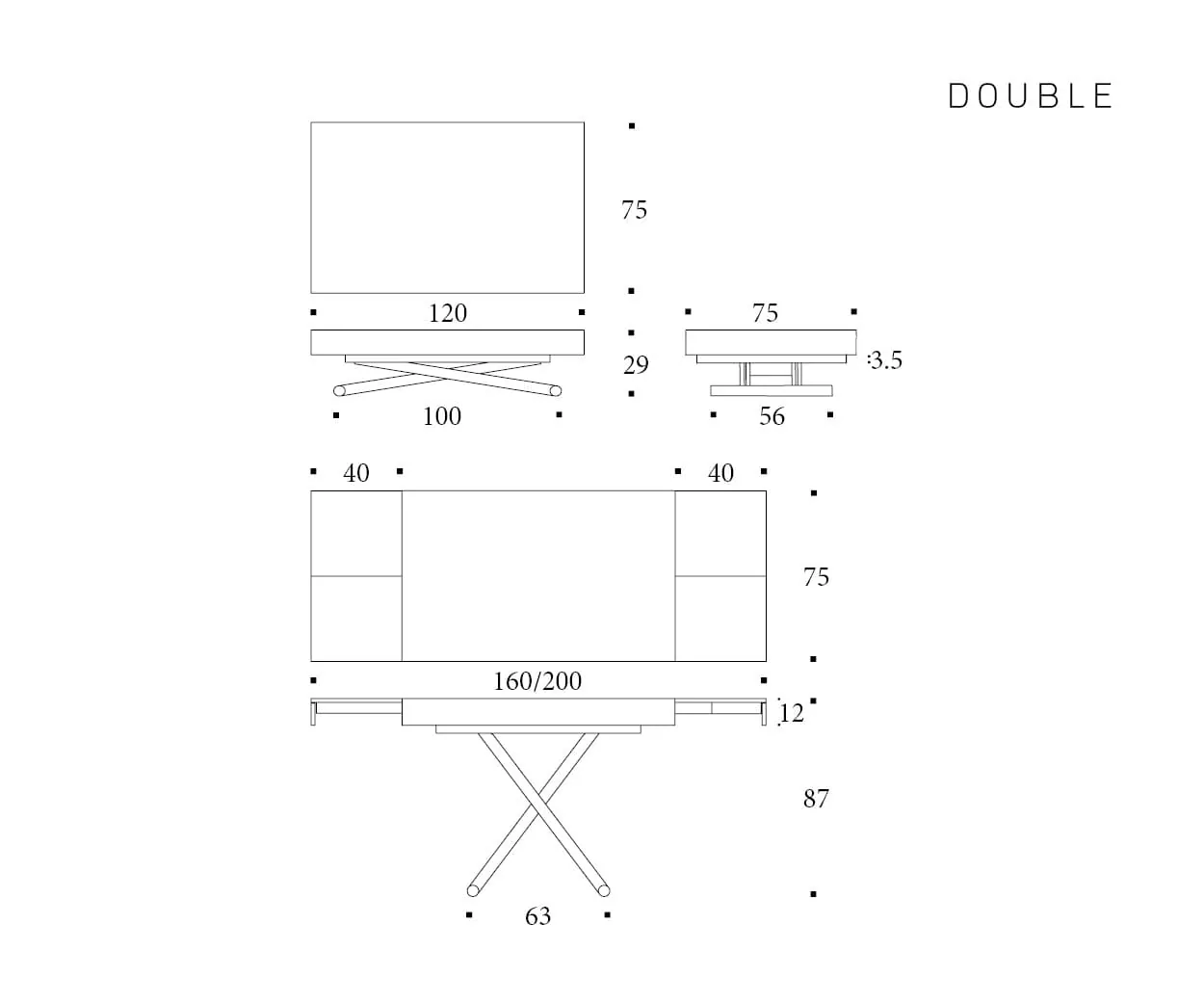 Double — technische tekening 1