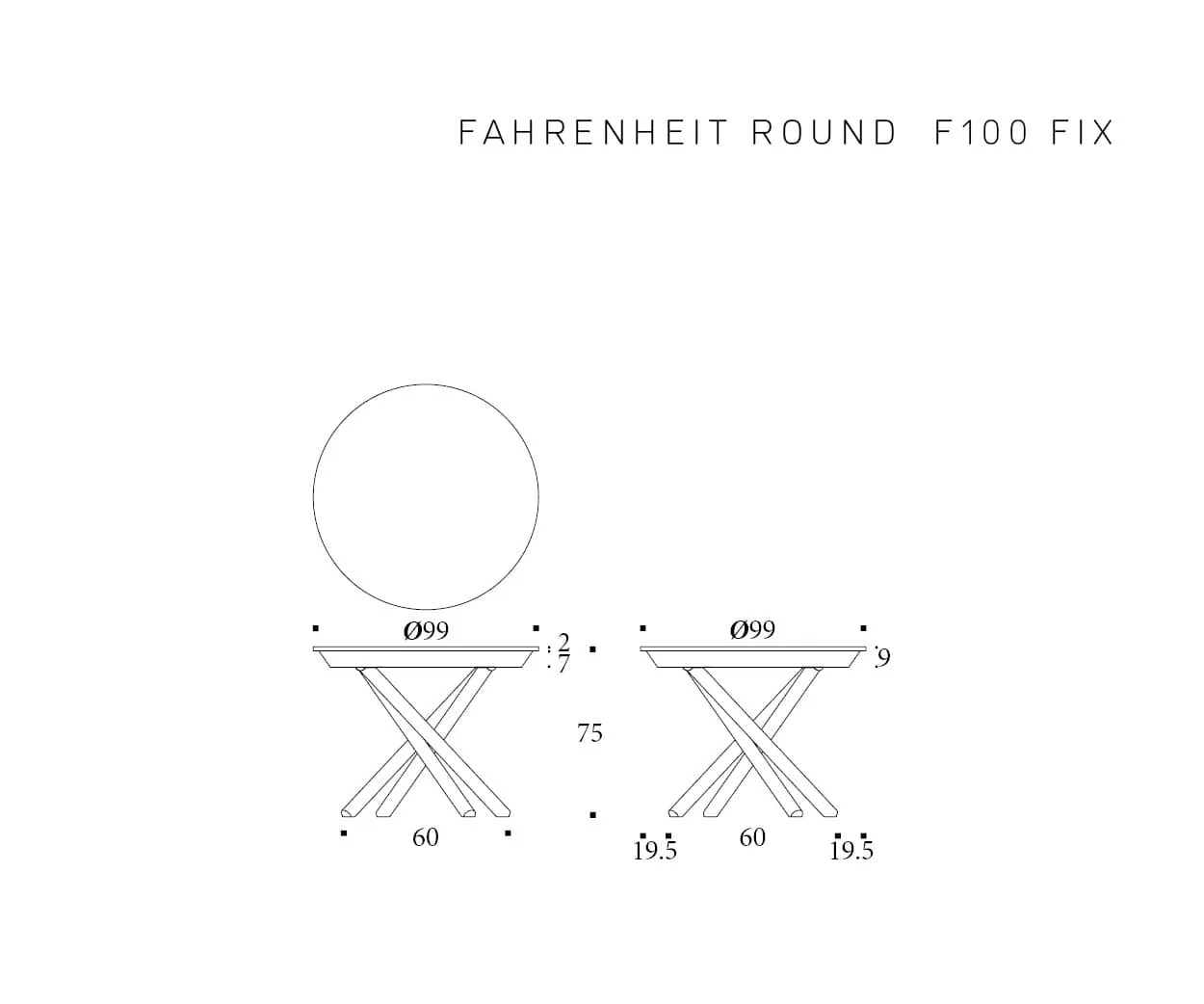 Fahrenheit round — technische tekening 6