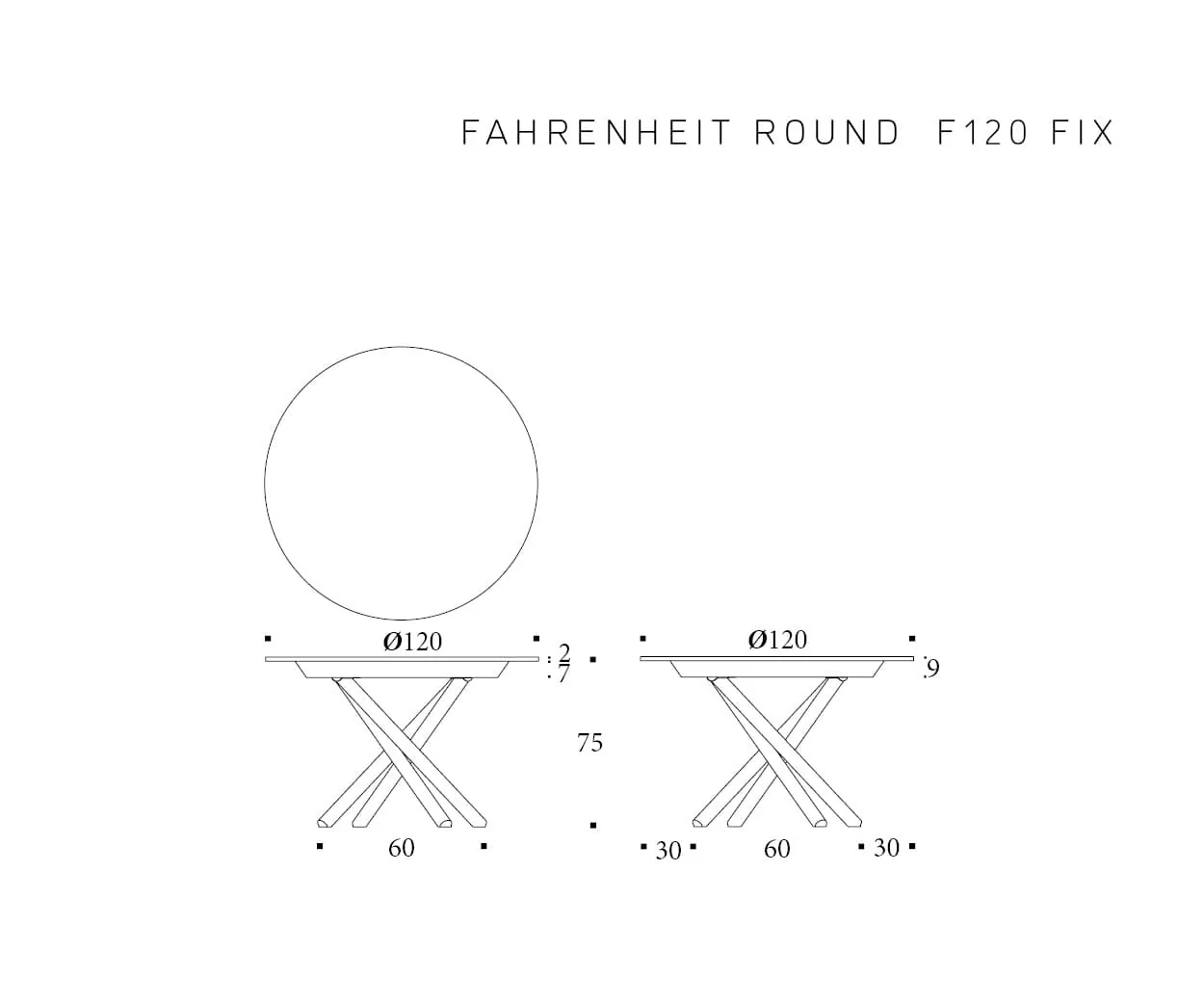 Fahrenheit round — technische tekening 7