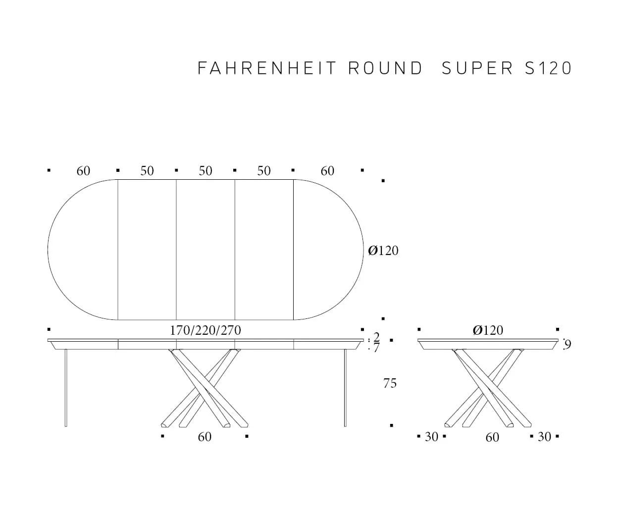 Fahrenheit round — technische tekening 5