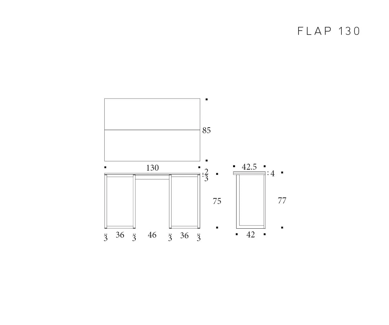 Flap — technische tekening 2