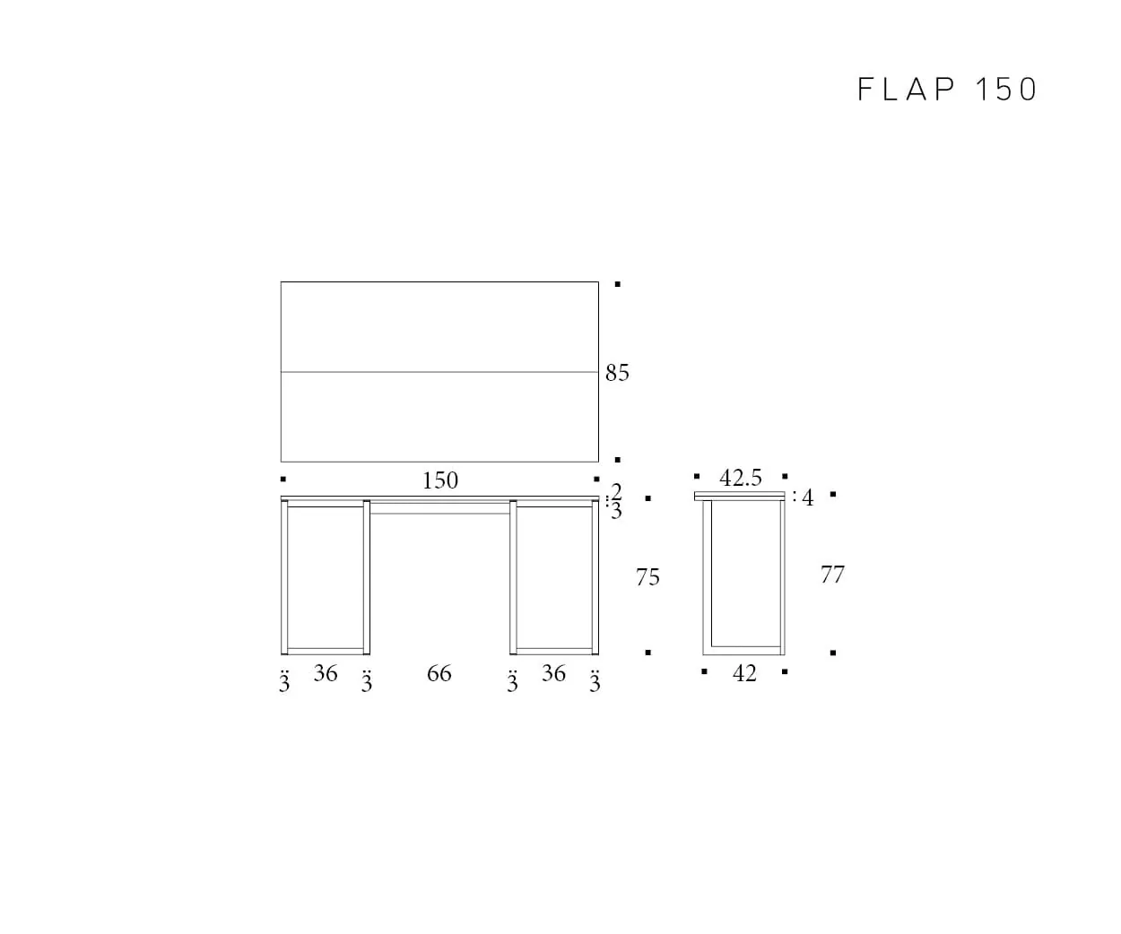 Flap — technische tekening 3