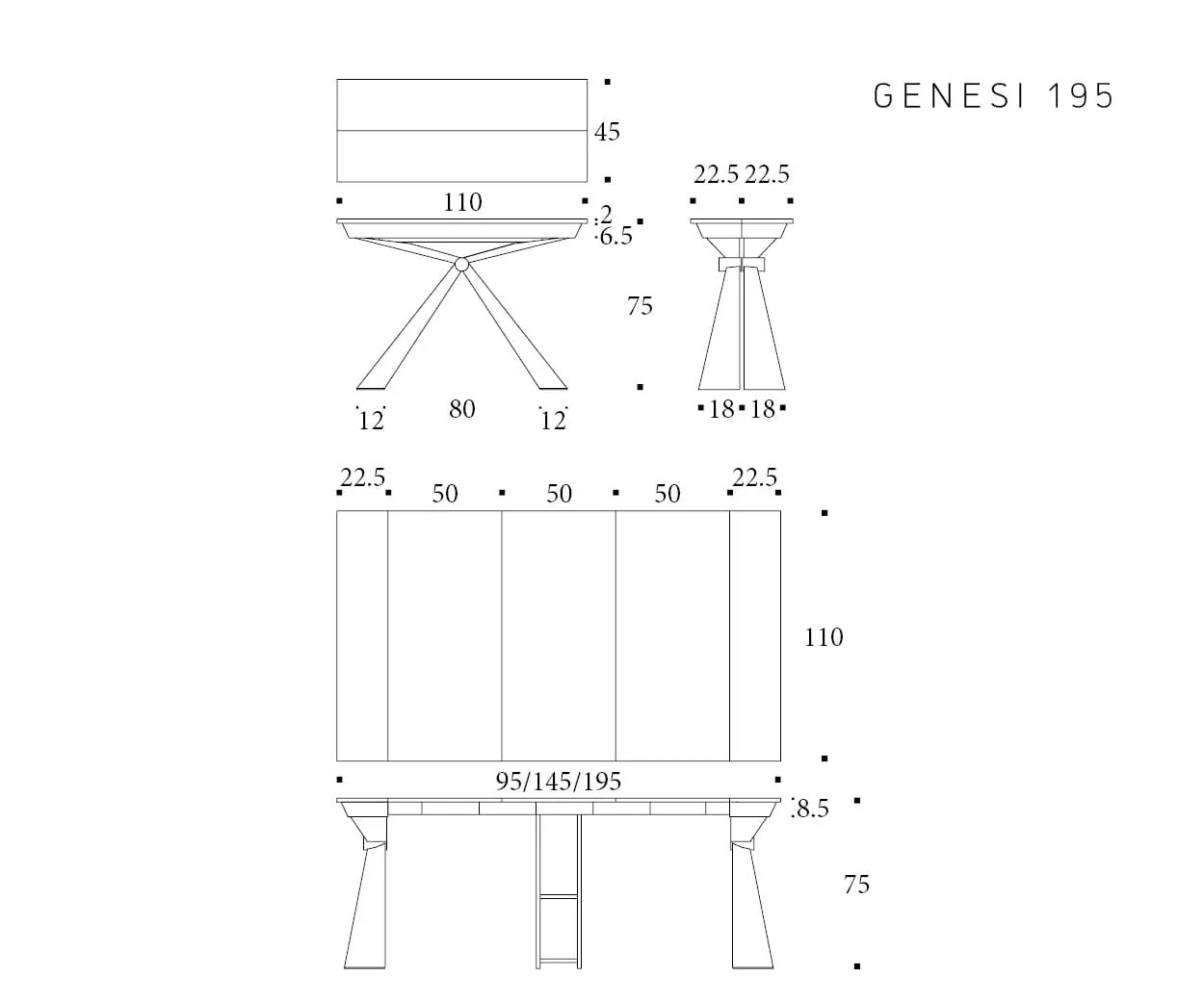 Genesi — technische tekening 1