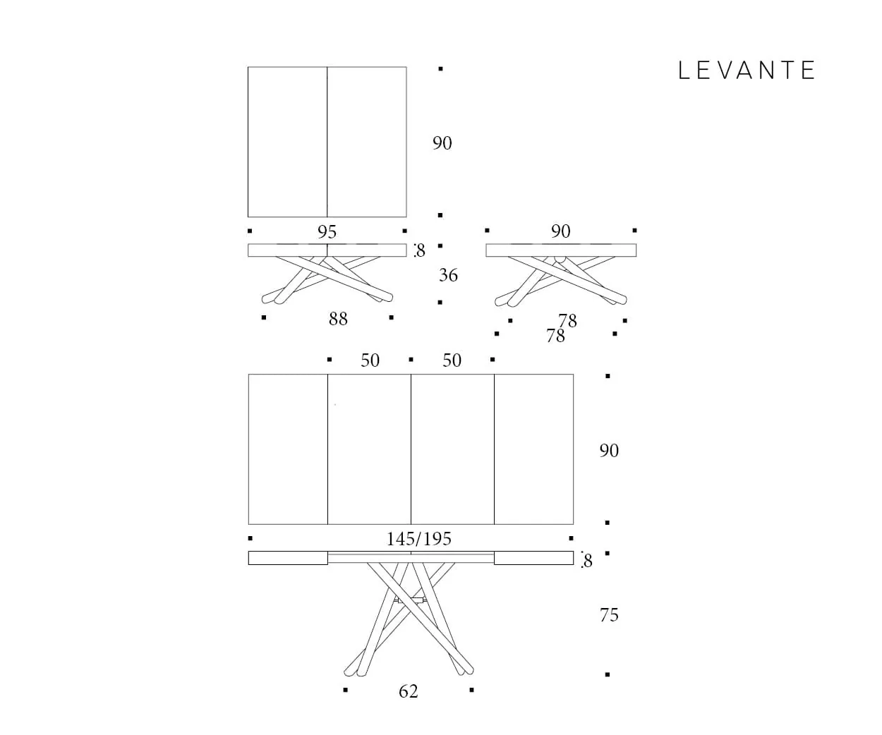 Levante — technische tekening 1