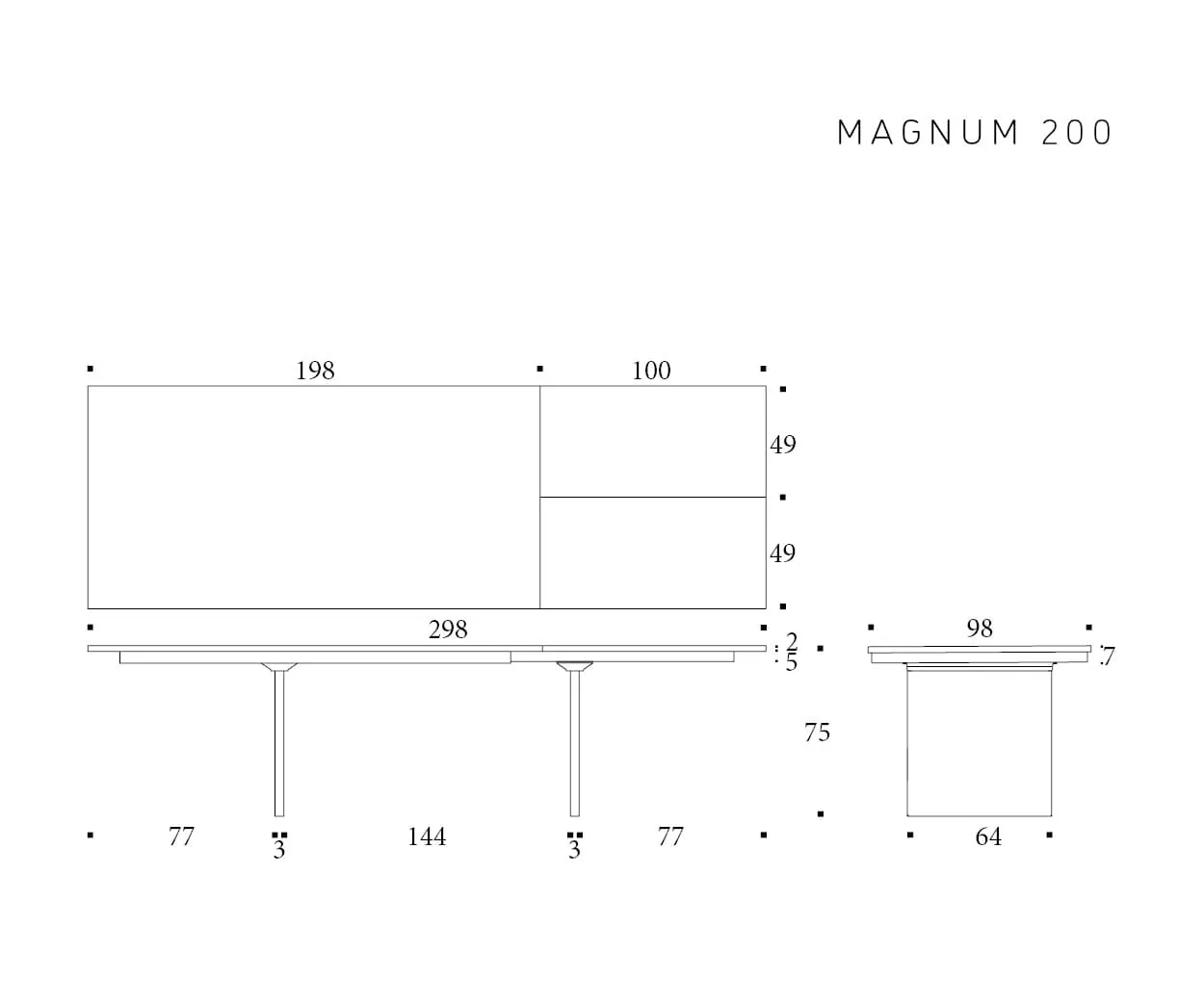 Magnum — technische tekening 2