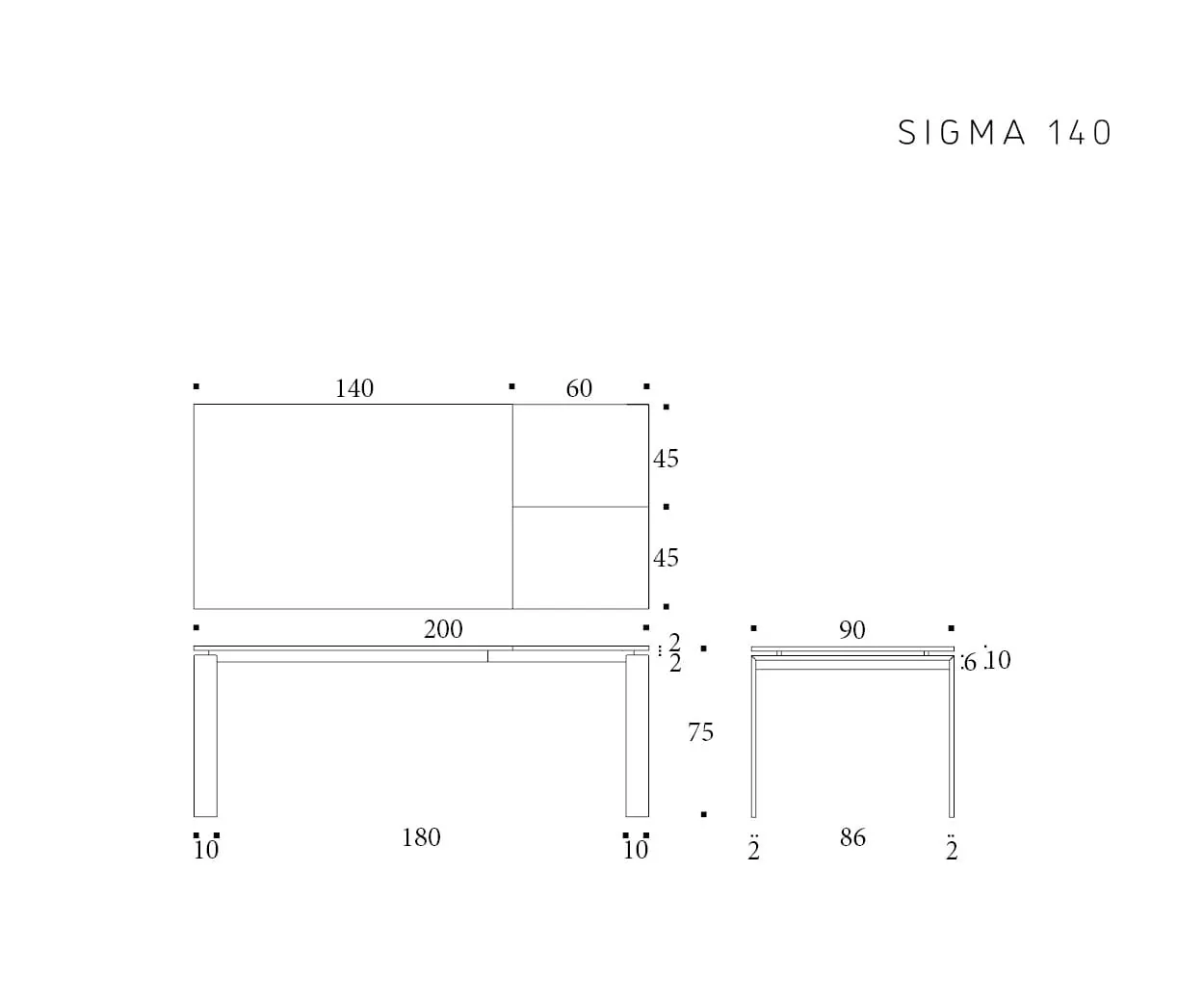 Sigma — technische tekening 2