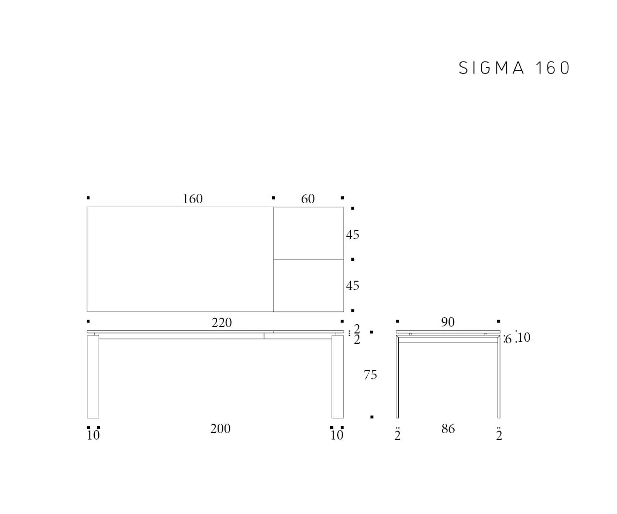 Sigma — technische tekening 3