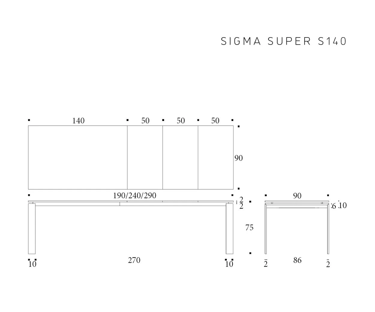 Sigma — technische tekening 5