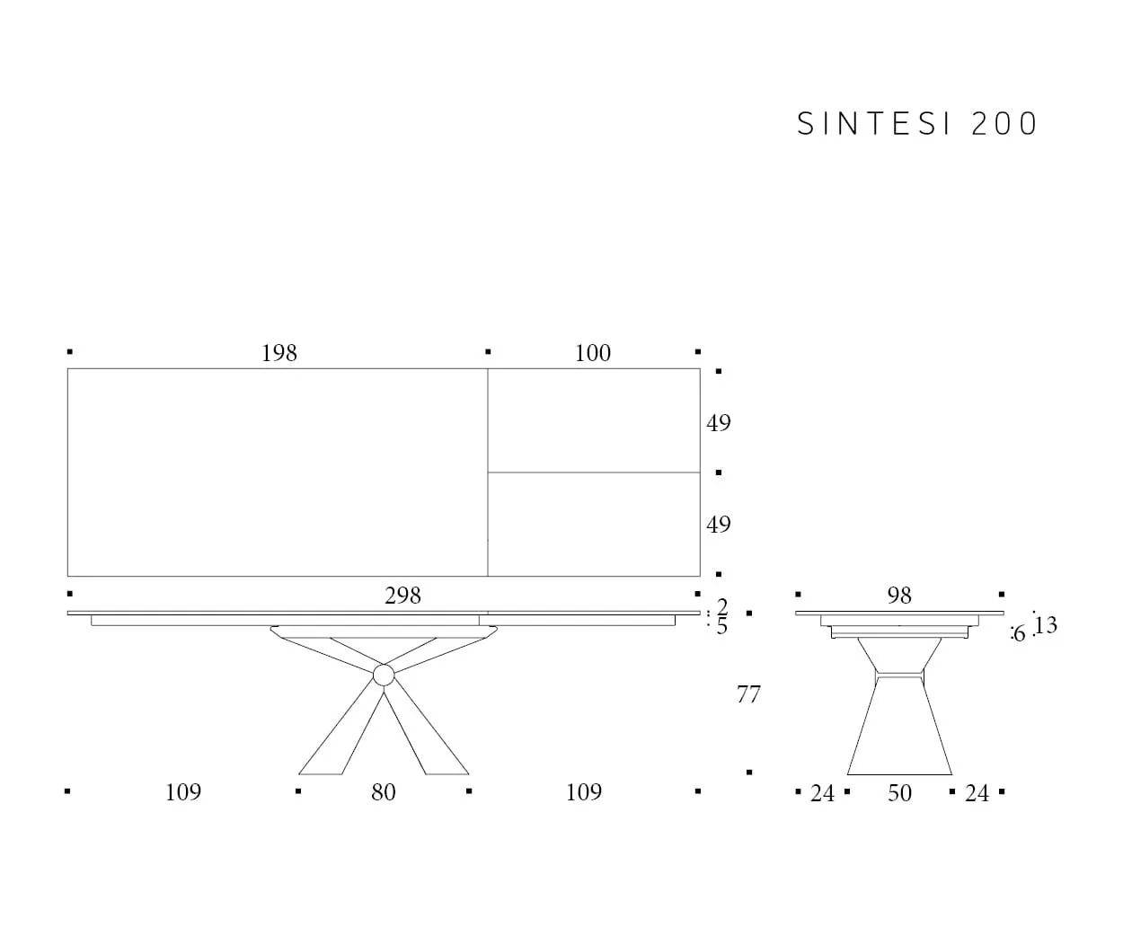 Sintesi — technische tekening 3