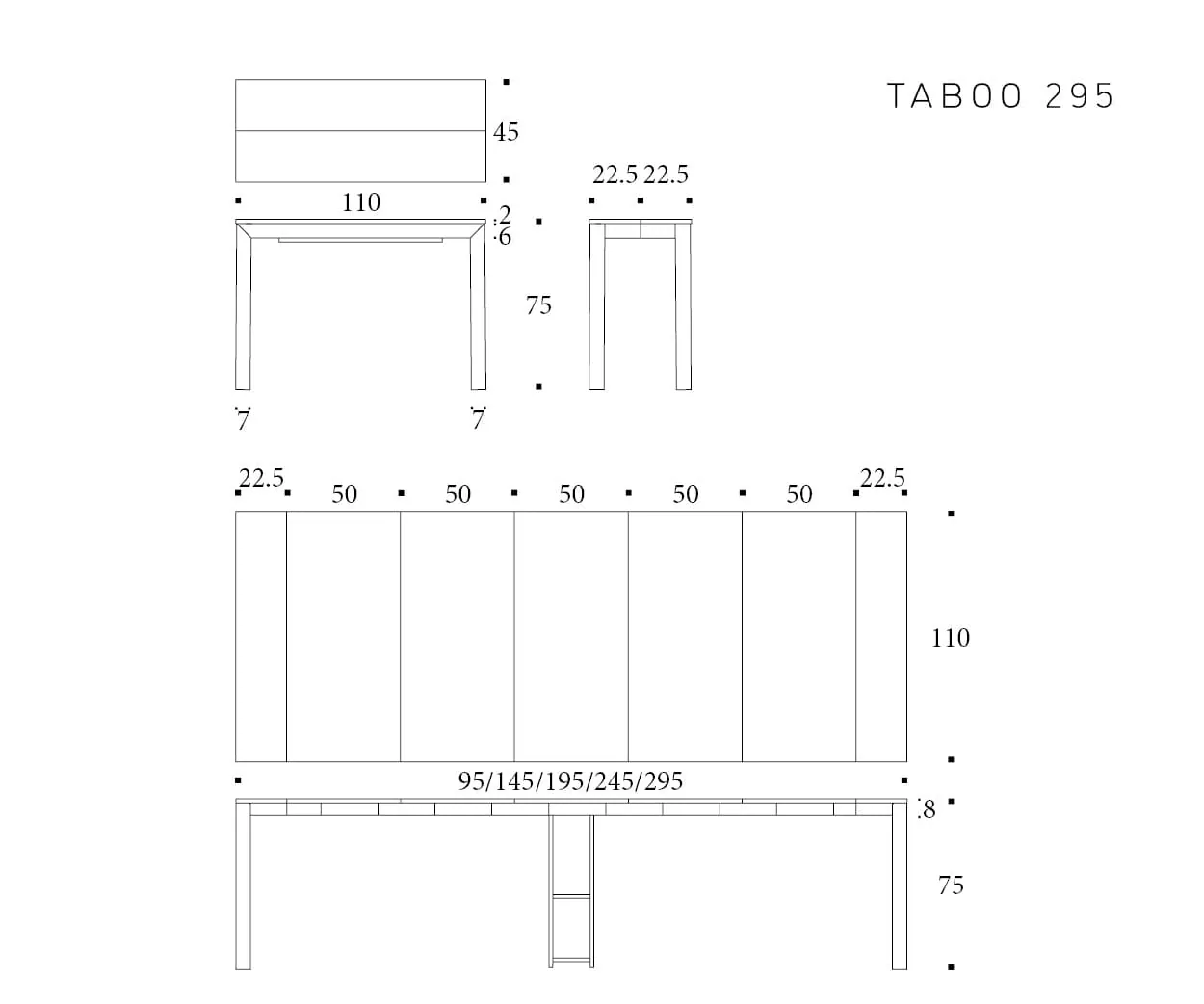 Taboo — technische tekening 2