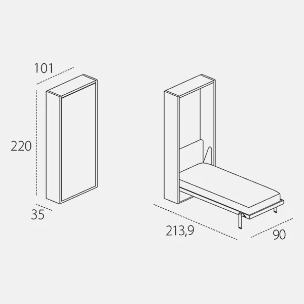 Altea Standard — technische tekening 1