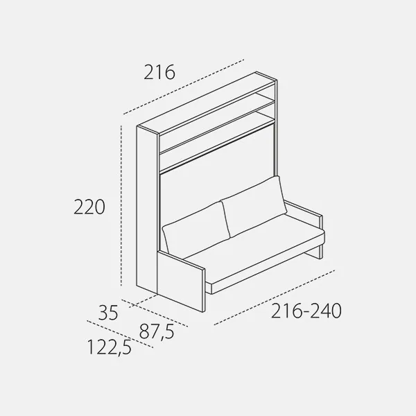 Circe Sofa — technische tekening 1
