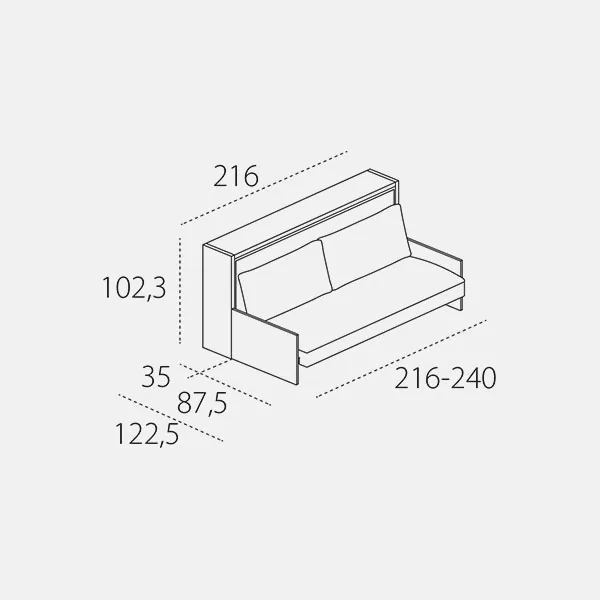 Kali Sofa — technische tekening 1