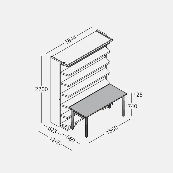 LGM 2.0 Book Tafel — technische tekening 3