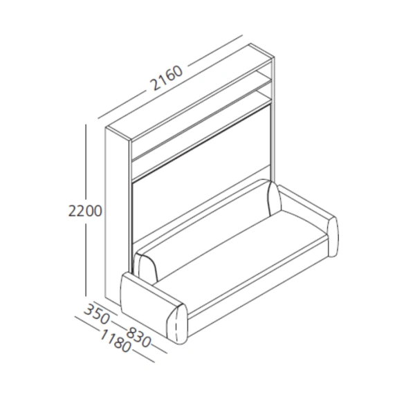 Minerva Horizontal — technische tekening 2