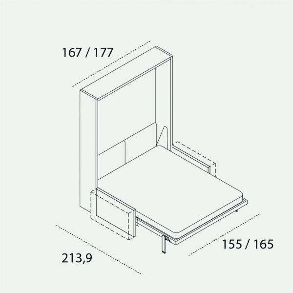 Penelope 2 Sofa — technische tekening 2